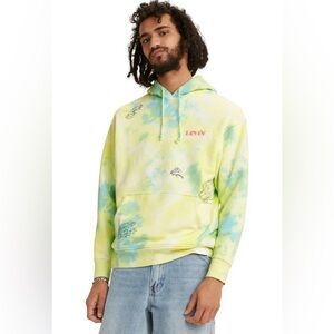 LEVIS TIE DYE EMBROIDERED HOODIE